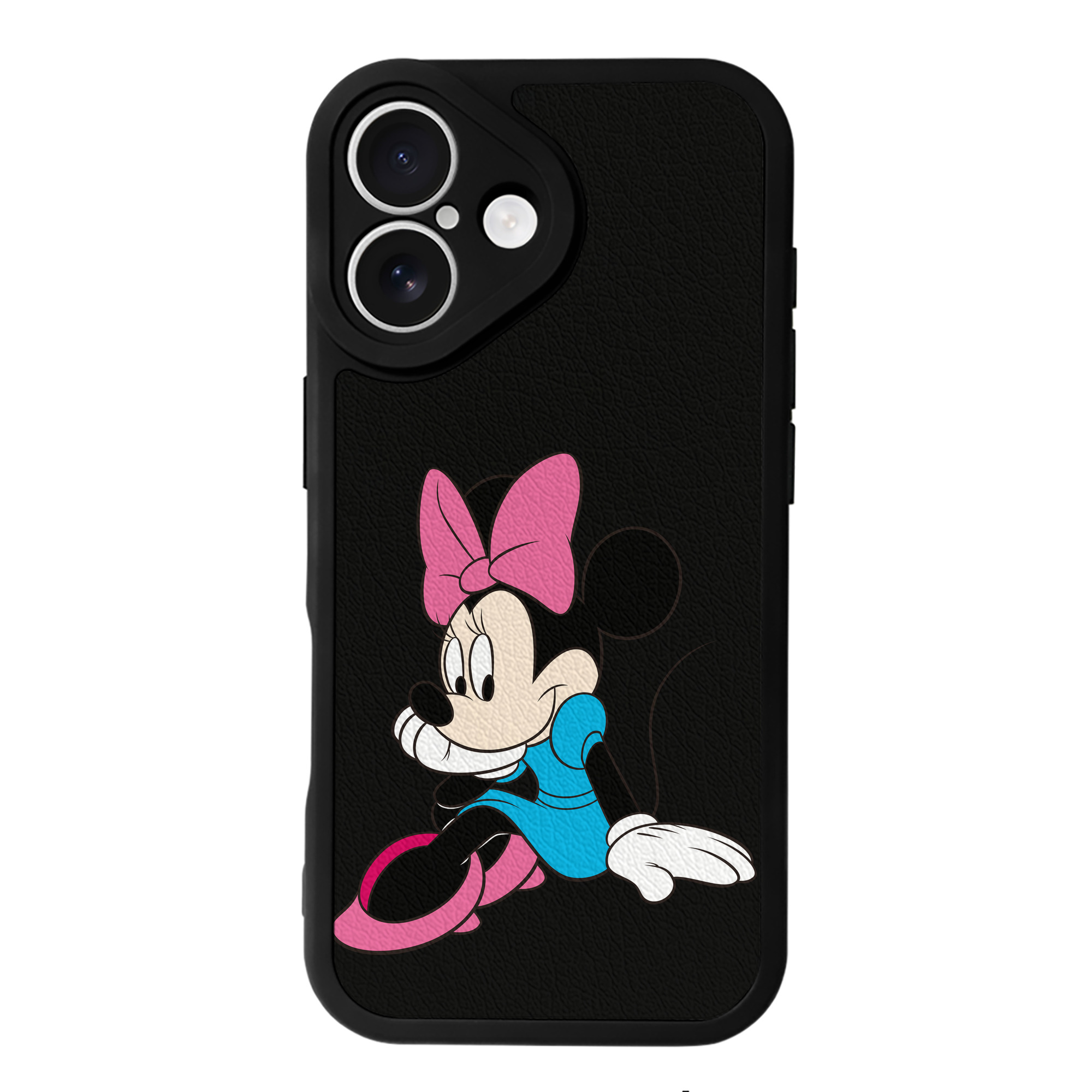 （画像用） ミッキーマウス Mickey Mouse 【iPhone 16シリーズ対応】シリコンスマホケース（レザー調） 材質：シリコン